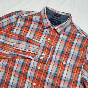 Even Tide Double Layer Long Sleeve Button Down Shirt Medium